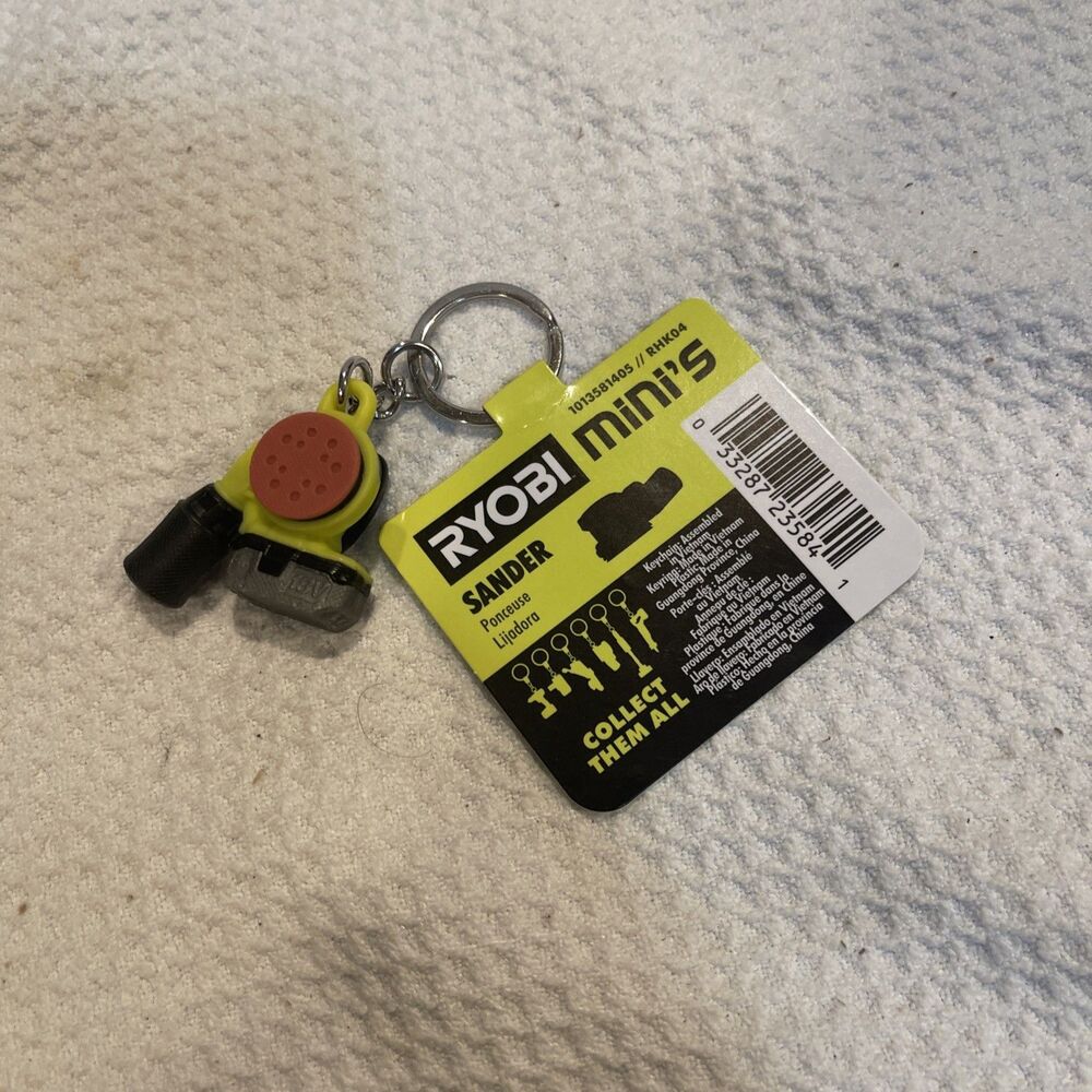 RYOBI Mini’s Keyring Keychain Orbital Sander, New, Christmas Gift, Dad